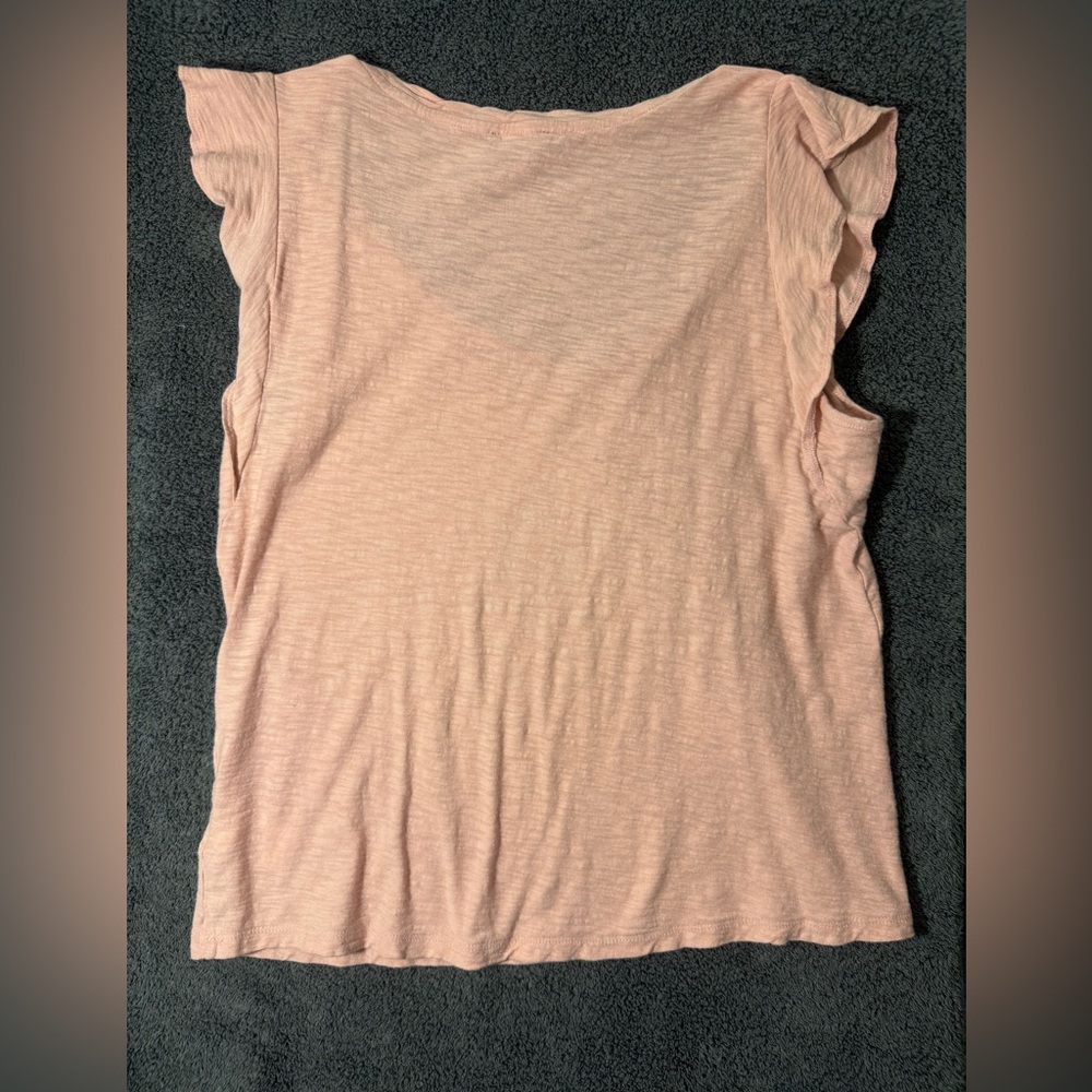 Express Light Pink Ruffle Sleeve Tank Top - Picture 2 of 4